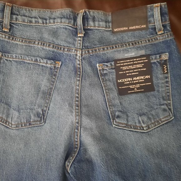 Modern American Bancroft High Waist Tapered Jeans in After Math, Size 27 - Picture 5 of 5